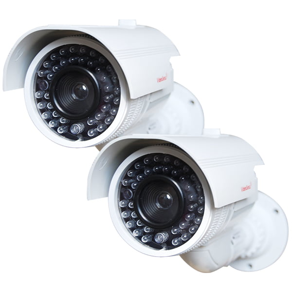 Dummy IP Security Camera-Flashing Light in Dome-Wall Screws & Free Sticker-CCTV